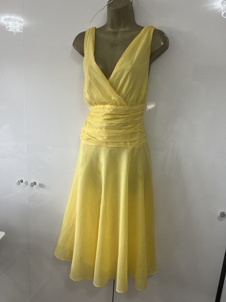 Gorgeous! MONSOON UK 16 Yellow Oriane Fit & Flare 50&rsquo;s Style Dress
