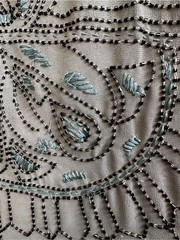 Free People Gray Blue Beaded Vintage Fringe Dress Small