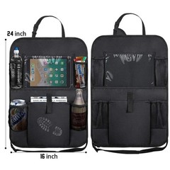 Car Backseat Organizer with Touch Screen Tablet Holder Auto Storage Pockets