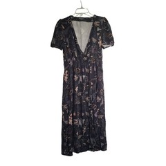 Disturbia Mushroom Graveyard Snakes Dress Size US 6 Black Gothic Whimsical