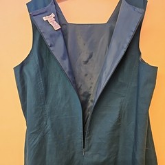 JG Hook Teal Linen Sleeveless Midi Dress Size 22W Minimalist Career Professional