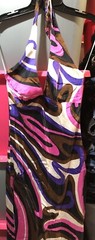 Zola Womens Halter Fitted Multi Color Dress Size Small