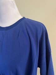 Rag & Bone Mitchell Blue Hook Loop Ruched Side Dress Stretch Minimalist Career S