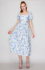 Floral Crossed Back Midi Dress NWT.