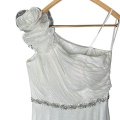 Mac Duggal White A Line Chiffon Long Dress 12
