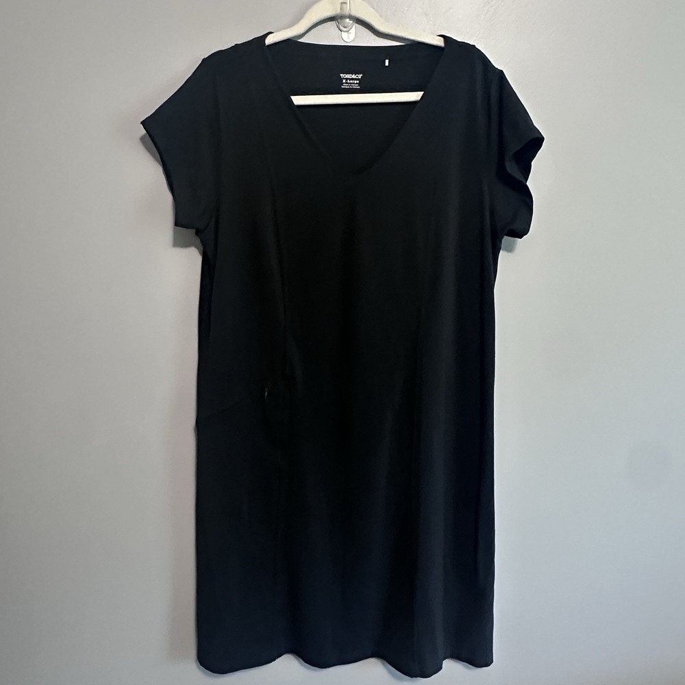 Toad&Co Black V-Neck T-Shirt Dress Women’s XL