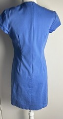 J. Mc Laughlin Cotton Stretch Button Detail Cornflower Blue Sz 4 Zip Up Dress