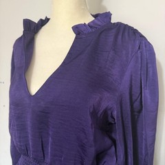 Lucky Brand Deep Purple Long Sleeve Dress