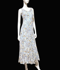 Y2K Jones New York Silk Sundress 12 Watercolor Wedding Formal Grad 100% Silk