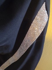 NWT By & By Juniors Size Medium Black Dress Rhinestone Bling Accent Homecoming