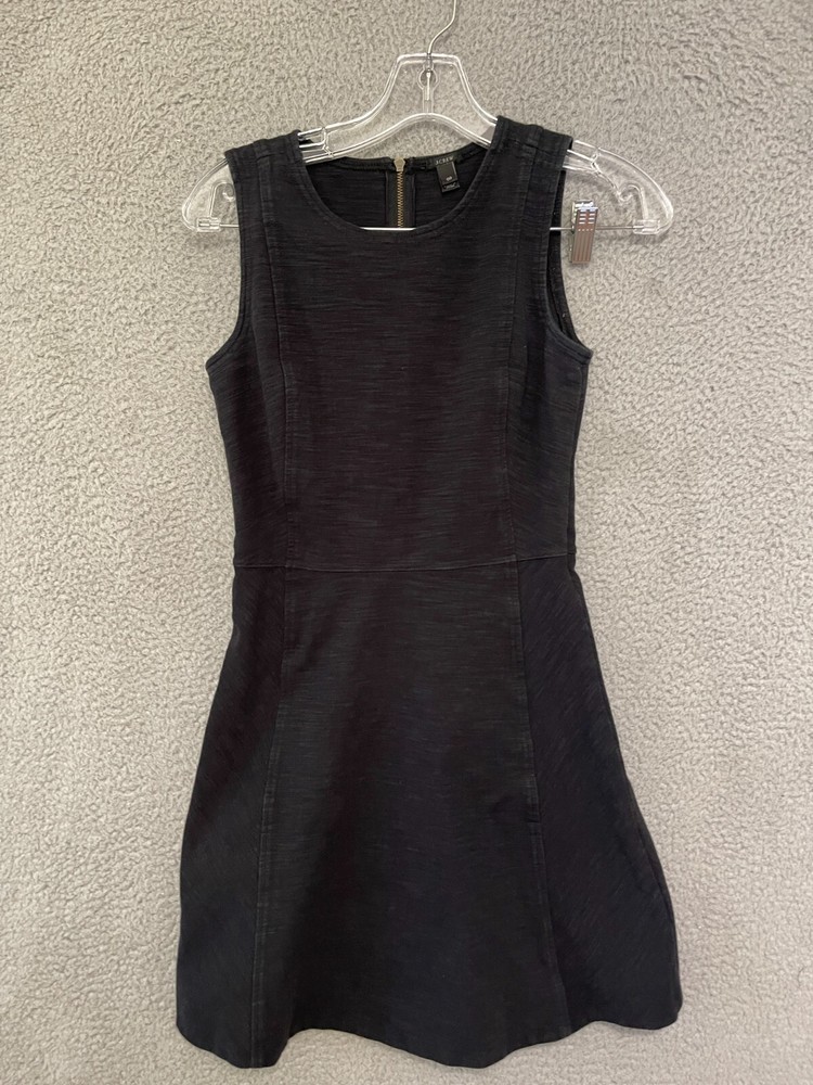 J. Crew Womens Dress black Size 00 back zip sleeveless Adult