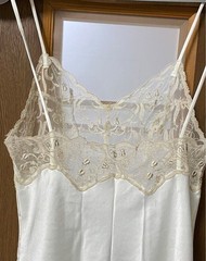 Christian Dior Floral Lase Lingerie White Polyester Nylon New No Tags Size M JP