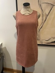 Forever 21 Rose Pink Microsuede Mini Dress Size M