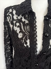 New SAINT LAURENT Lace Shirt Dress, $6,990