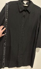 Sotela Remy Black multi-function button down shift dress 100% Tencel Minimalist