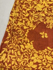 Vintage Jams World Long Orange Rust Short Sleeve Hawaiian Dress M