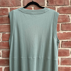 Haven Well Within Organic Cotton Interlock Maxi Dress Sage Green L NEW