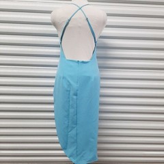 Bardot Anya Dress Womens Large Aqua Open Back Sexy Cocktail Party Night Out