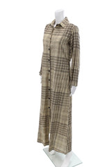 Stephan Janson Womens Long Sleeve Button Front Long Shirt Dress Brown Size IT 42