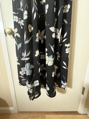 Vintage MORE JAZZ Mom Maxi Midi Sheath Dress SZ 14 Shoulder Pads Short Sleeve