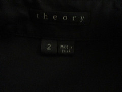 Theory Walvan Sleeveless Button Front Pocket Dress MISSING Belt in Black Size 2