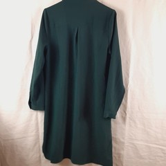 Johnston & Murphy Womens Medium Green Long Sleeved Pullover Polyester Dress