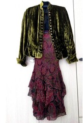 Vintage 90s Y2k Ralph Lauren Silk Beaded Dress Flowy Slip Asymmetrical Fairy 6 S