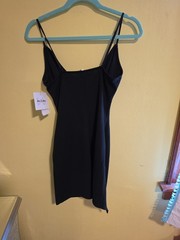 NWT By & By Juniors Size Medium Black Dress Rhinestone Bling Accent Homecoming