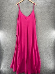 Lulus Dress Womens Extra Large Sweet Surprise Pink Hi Low Slit Maxi Tank Slip