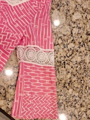 LILLY PULITZER – PATCH PRINT BAMBOO PINK COTTON TUNIC DRESS – SZ M