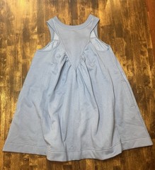 Anthropologie Daily Practice Sleeveless Ruched Mini Dress Blue w/Pockets Size XS