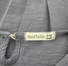 BestTailor Womens Linen Cotton Pullover Tank Shift Dress W/Pockets Size M Gray