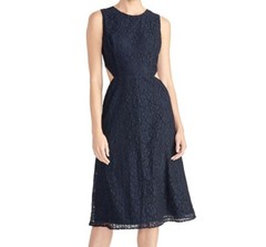 Rachel Roy Womens 8 True Navy Side Cutouts Elana Lace Lined Sheath Dress NWT