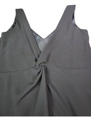 VTG David Warren Petites Little Black Dress Size 8P V-Neck Cocktail Sheath 90s