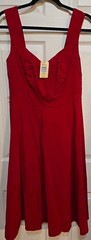 Torrid Red Dress Womens Size 12 Large Stretchy Cocktail Strap Zipper No Belt