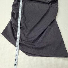 Grace Karin One Shoulder Dress Womens M Black Stretch Ruched Side Midi New