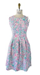 Lilly Pulitzer Kinsey Dress Short Sleeve Resort White Love Bug Sz M