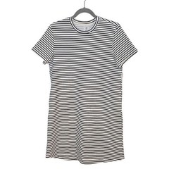 Member’s Mark Black and White Stripe Mini T-Shirt Dress Size Medium NWOT