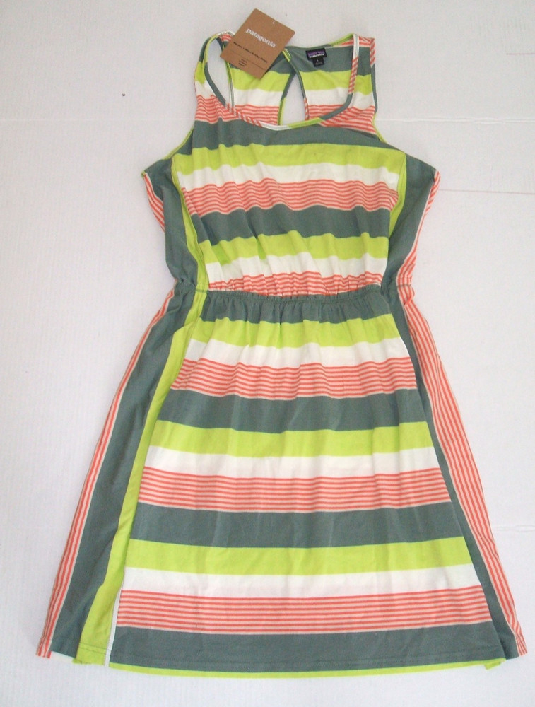 Patagonia Dress Women L Sleeveless Summer West Ashley Org Cotton Tencel NEW NWT