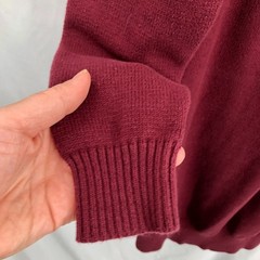 MODCLOTH Fair Isle cozy commitment sweater dress burgundy geometric knit S