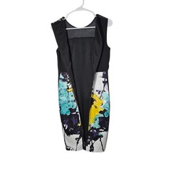 NWOT T Tahari Abstract Sleeveless Knee Length Bodycon Dress Size 2 XS