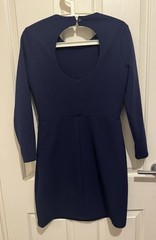armani exchange Mini Dress Size Medium Navy Long Sleeve Viscose Designer