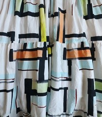 Sofia Italy Midi Dress Tiered White Blue Green Yellow Cotton V Neck Black S M
