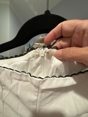 Beginning Boutique Scott White Mini Dress with Scallop Trim