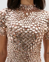 Akira NWOT High-end Barbiecore Gold Party Dress Princesscore Bodycon Skater S
