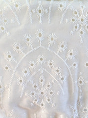 NWT Cal Style Eyelet Button-up Front Cotton Shirt Dress Pockets Lined sz L White