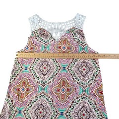 Cupshe Geometric Shift Dress Crochet Lace Yoke Sleeveless S CAA05A4B005DP