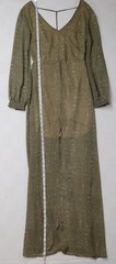 NWT ASTR The Label Womens M Balloon Long Sleeve Midi Dress Chevron Taupe/Black