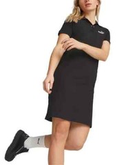 Puma Women&rsquo;s Size XL Black Essentials Piqué Short-Sleeve Polo Dress