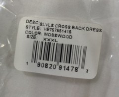 NWT $395 VINCE. Cross Back Dress Plus Size XXXL Viscose Stretch Mosswood NEW